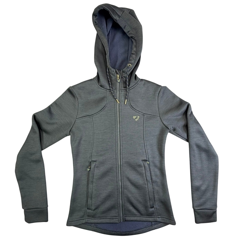 Aubrion Full Zip Hoodie Women XXSmall Charcoal Grey Fleece Lined Athletic Jacket